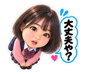 学生・あいさつのスタンプ