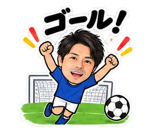 サッカー・フットサルのスタンプ(たなか)