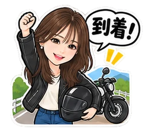 バイク・ツーリングのスタンプ(ゆうこ)