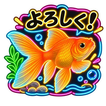 ネオンポップのスタンプの例