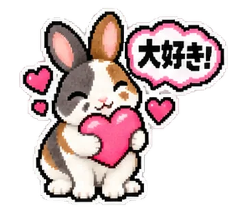 ドット絵のスタンプの例