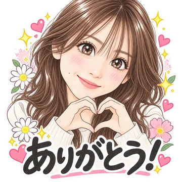 少女漫画のスタンプの例